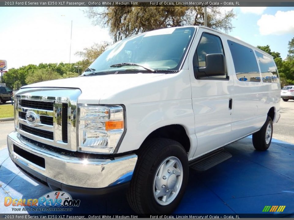 2013 Ford E Series Van E350 XLT Passenger Oxford White / Medium Flint Photo #1