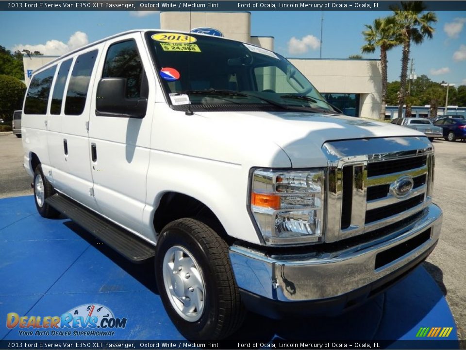 2013 Ford E Series Van E350 XLT Passenger Oxford White / Medium Flint Photo #8