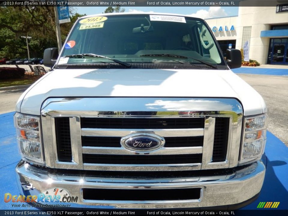 2013 Ford E Series Van E350 XLT Passenger Oxford White / Medium Flint Photo #9