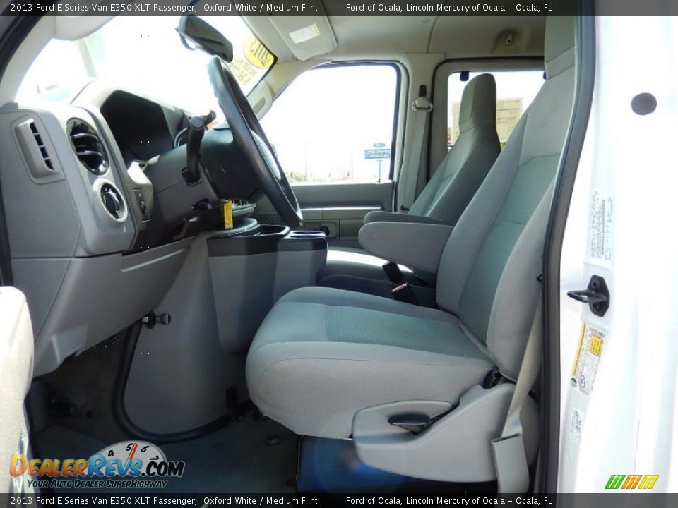 2013 Ford E Series Van E350 XLT Passenger Oxford White / Medium Flint Photo #12
