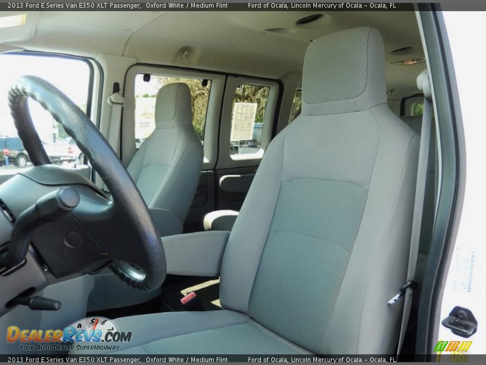 2013 Ford E Series Van E350 XLT Passenger Oxford White / Medium Flint Photo #13
