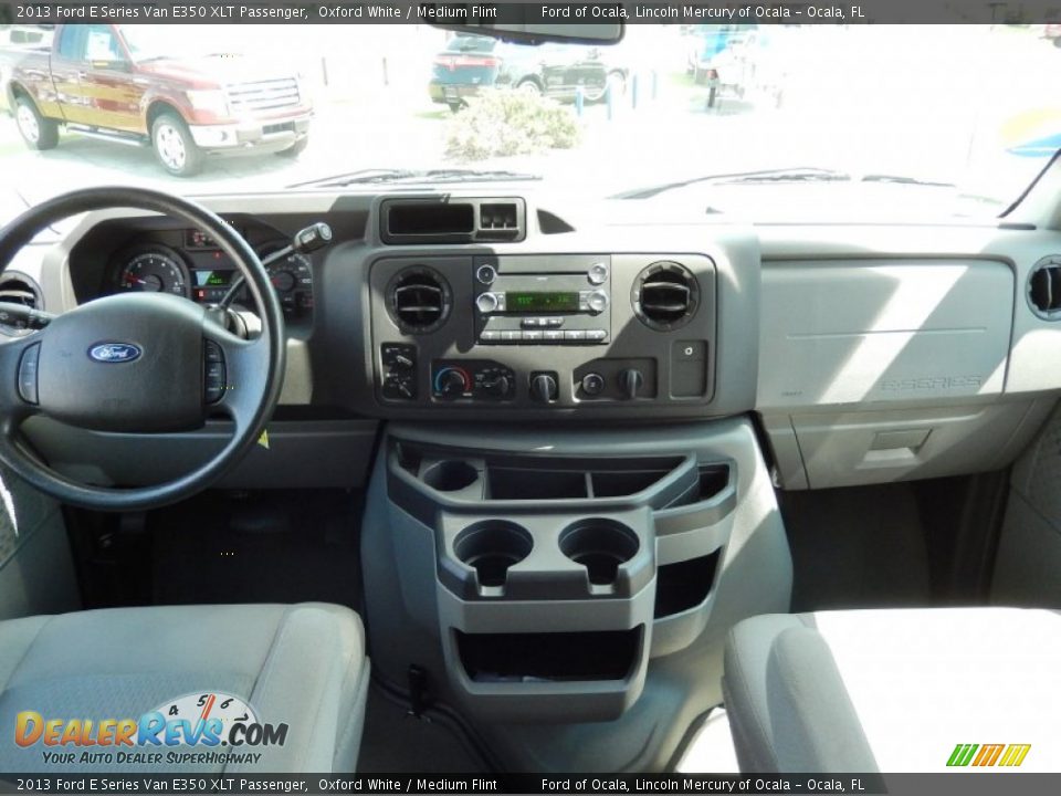 2013 Ford E Series Van E350 XLT Passenger Oxford White / Medium Flint Photo #22