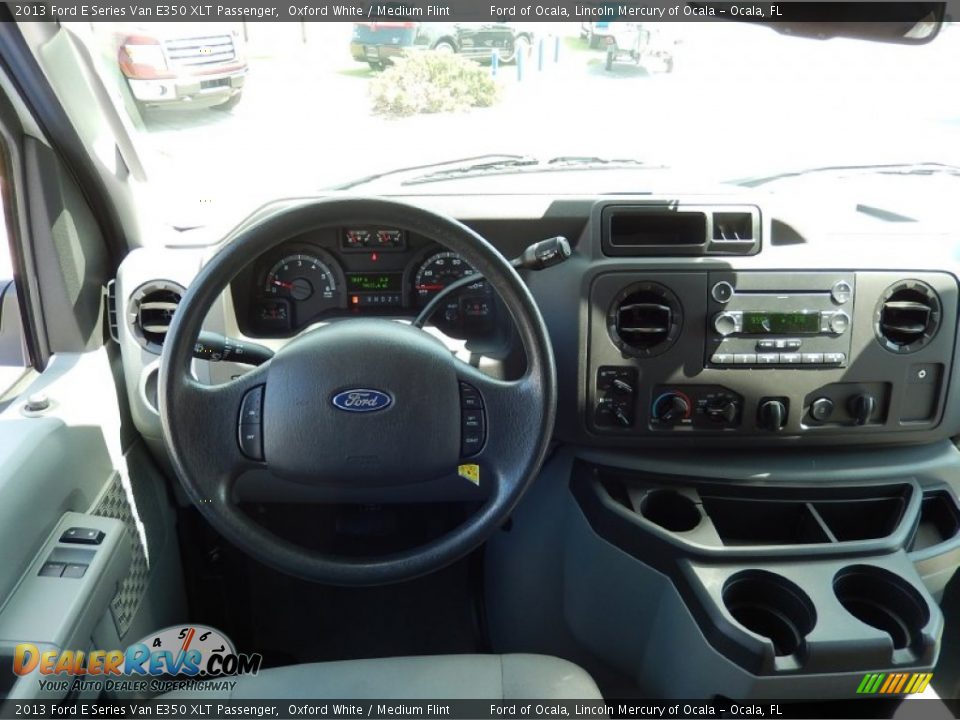 2013 Ford E Series Van E350 XLT Passenger Oxford White / Medium Flint Photo #23