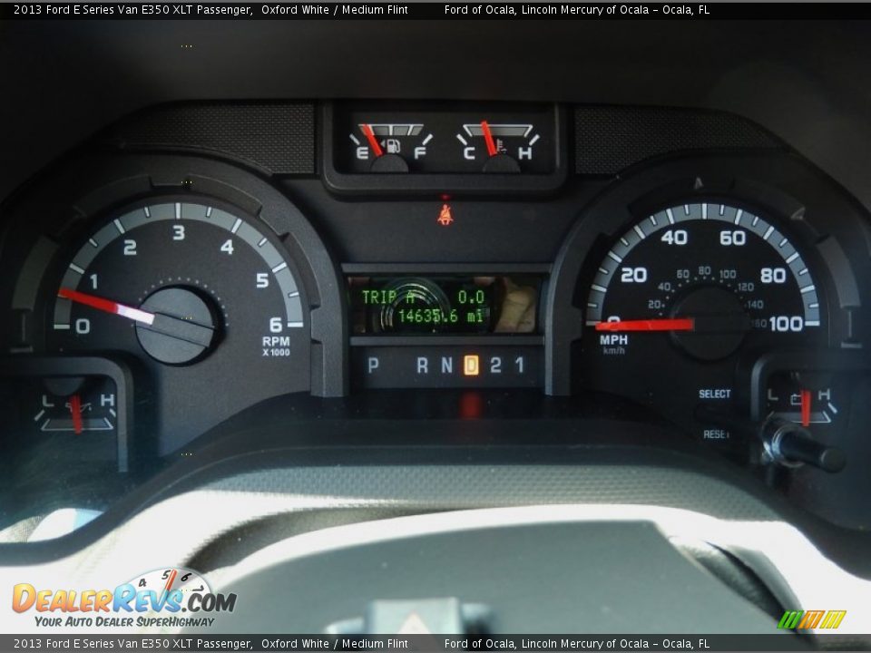 2013 Ford E Series Van E350 XLT Passenger Oxford White / Medium Flint Photo #24