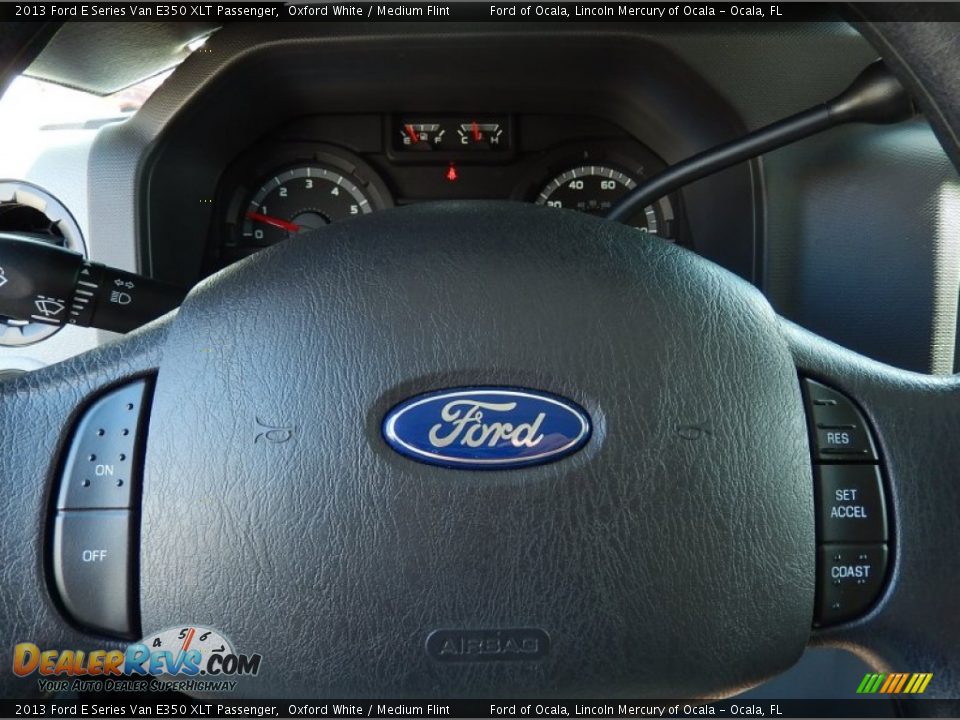 2013 Ford E Series Van E350 XLT Passenger Oxford White / Medium Flint Photo #26