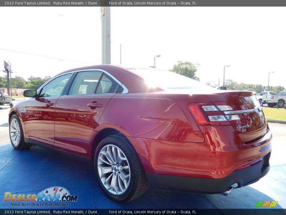 2013 Ford Taurus Limited Ruby Red Metallic / Dune Photo #3