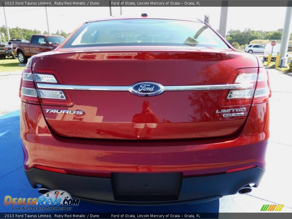 2013 Ford Taurus Limited Ruby Red Metallic / Dune Photo #4