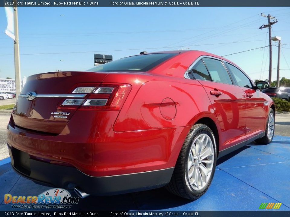 2013 Ford Taurus Limited Ruby Red Metallic / Dune Photo #5