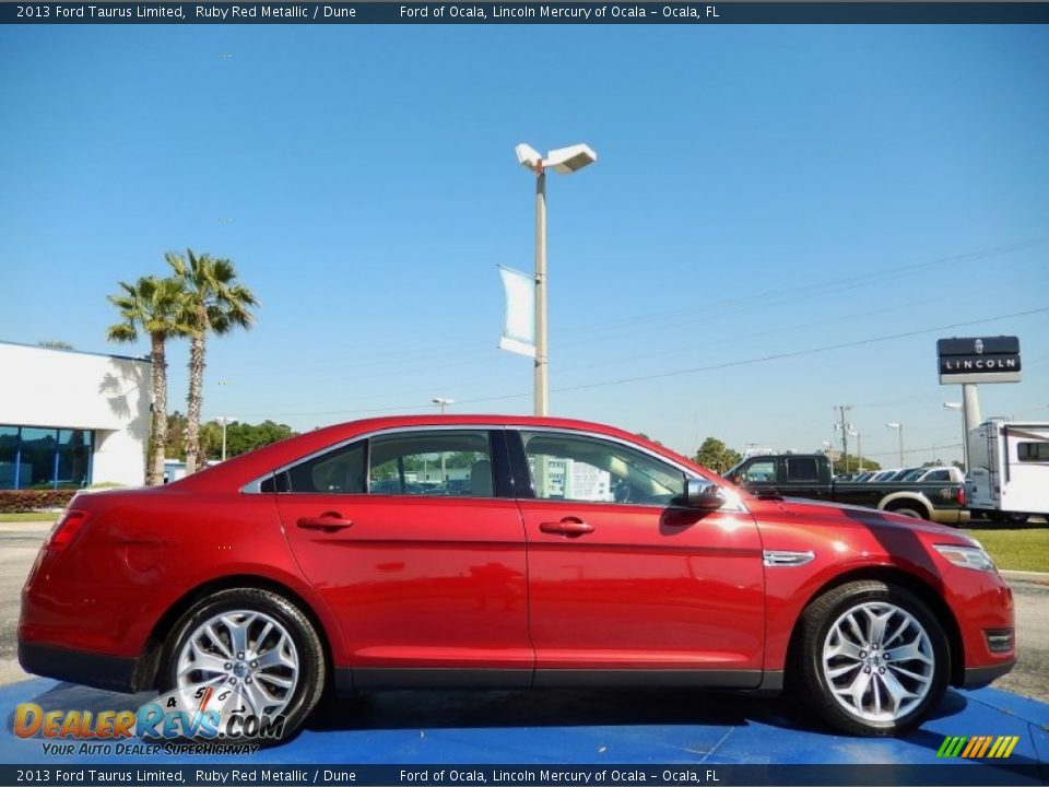 2013 Ford Taurus Limited Ruby Red Metallic / Dune Photo #6