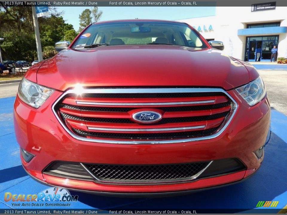 2013 Ford Taurus Limited Ruby Red Metallic / Dune Photo #8