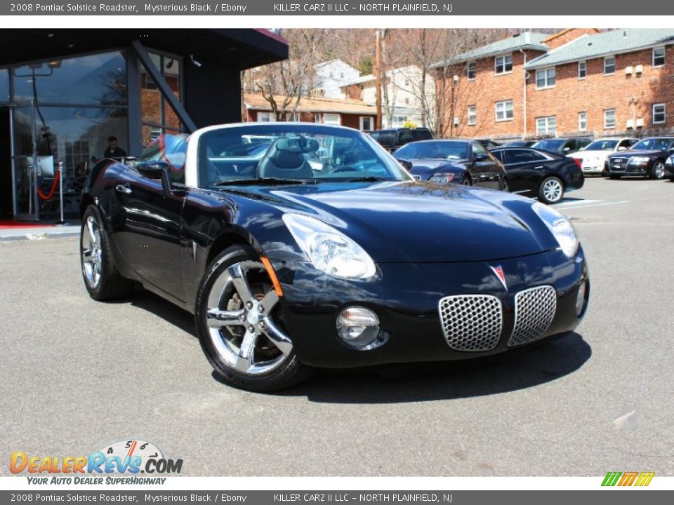 2008 Pontiac Solstice Roadster Mysterious Black / Ebony Photo #1