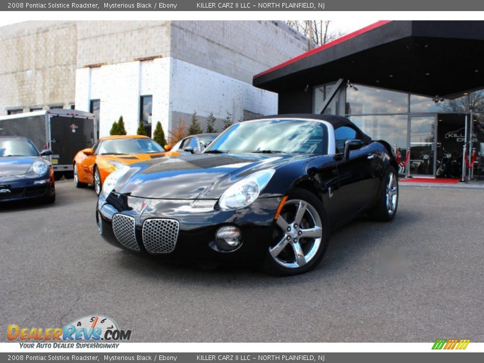 2008 Pontiac Solstice Roadster Mysterious Black / Ebony Photo #3