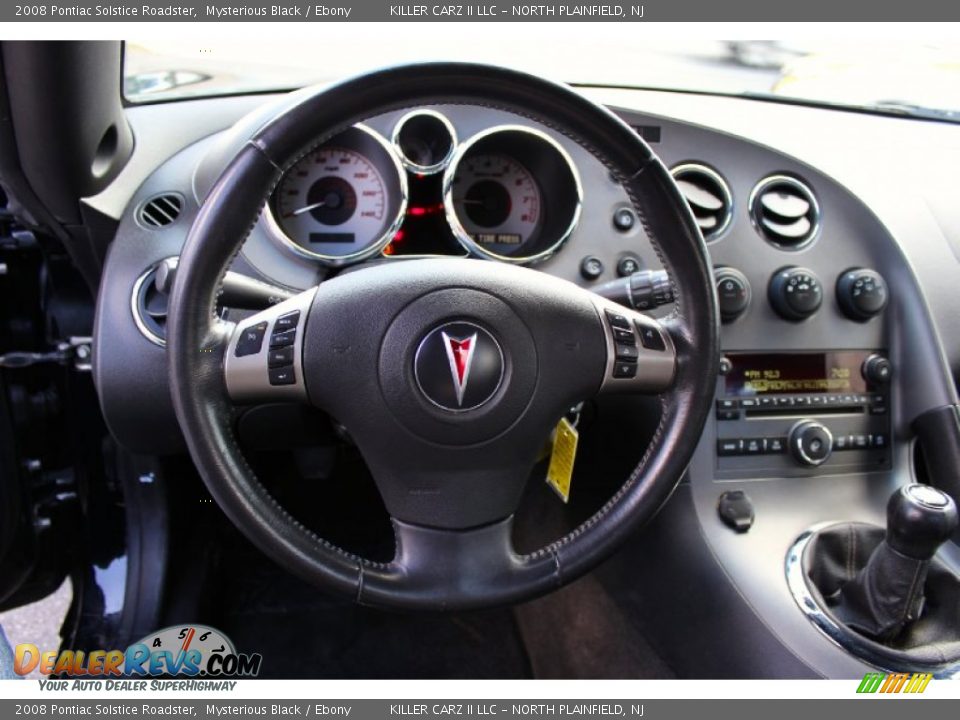 2008 Pontiac Solstice Roadster Mysterious Black / Ebony Photo #8