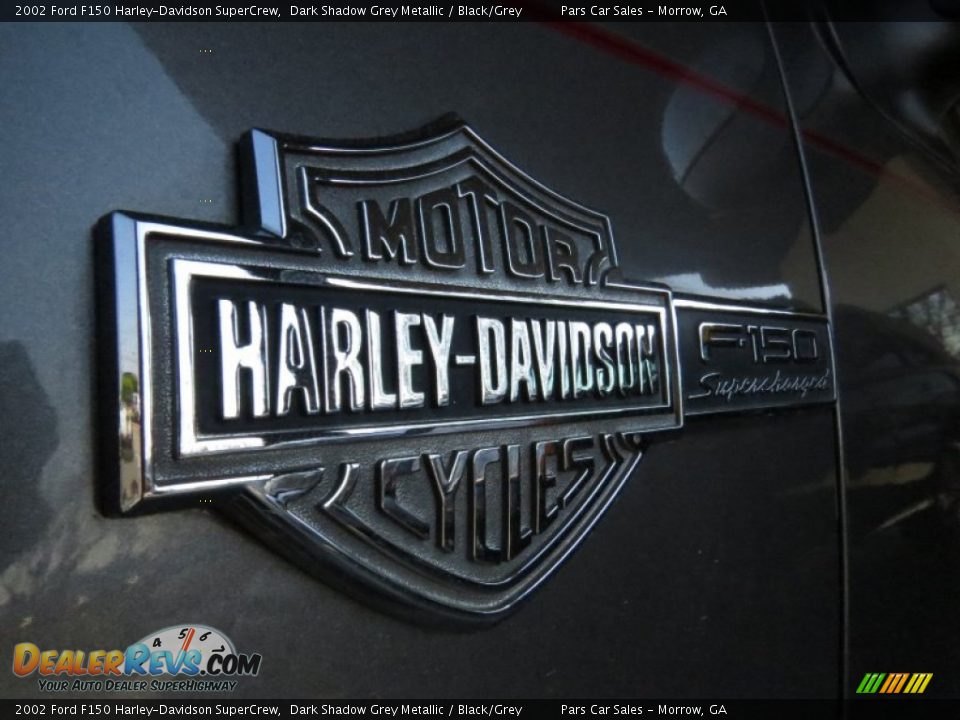 2002 Ford F150 Harley-Davidson SuperCrew Dark Shadow Grey Metallic / Black/Grey Photo #6