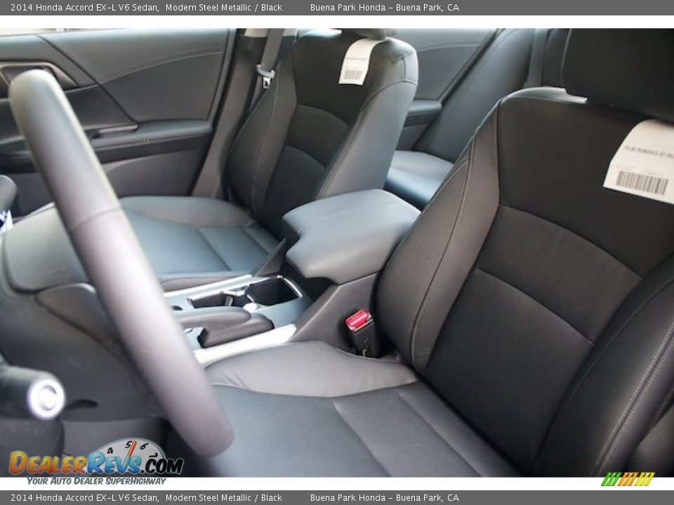 2014 Honda Accord EX-L V6 Sedan Modern Steel Metallic / Black Photo #11