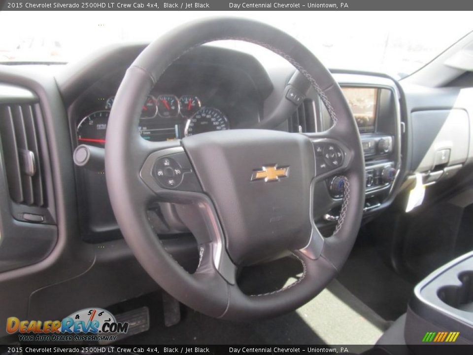 2015 Chevrolet Silverado 2500HD LT Crew Cab 4x4 Black / Jet Black Photo #17