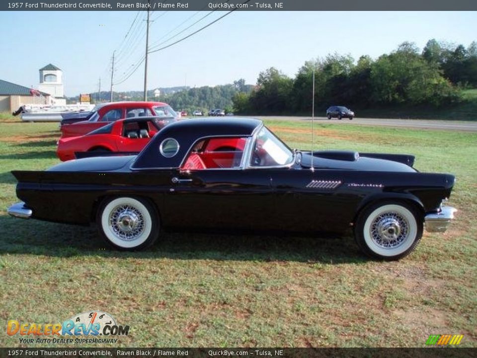 1957 Ford Thunderbird Convertible Raven Black / Flame Red Photo #4