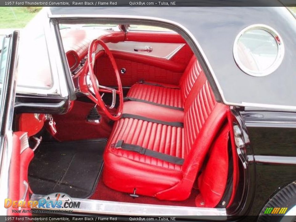 Flame Red Interior - 1957 Ford Thunderbird Convertible Photo #6