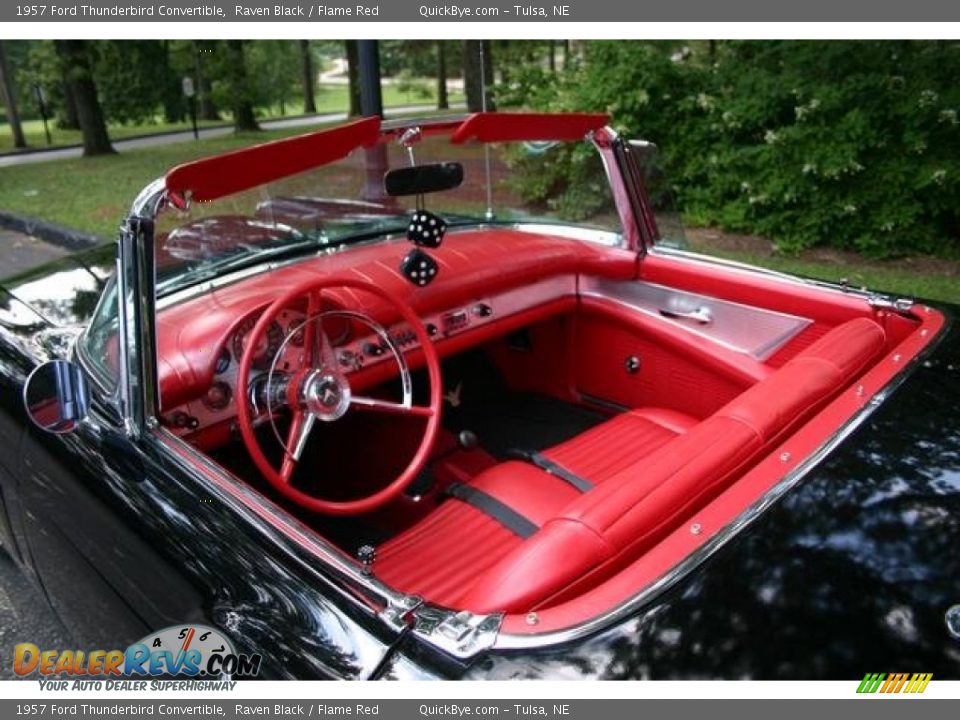 1957 Ford Thunderbird Convertible Raven Black / Flame Red Photo #8