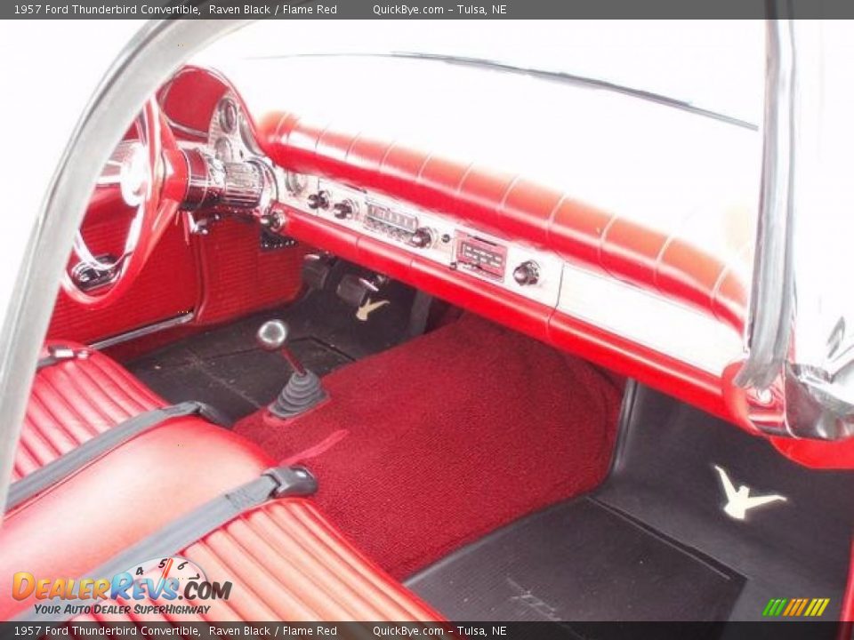 1957 Ford Thunderbird Convertible Raven Black / Flame Red Photo #9