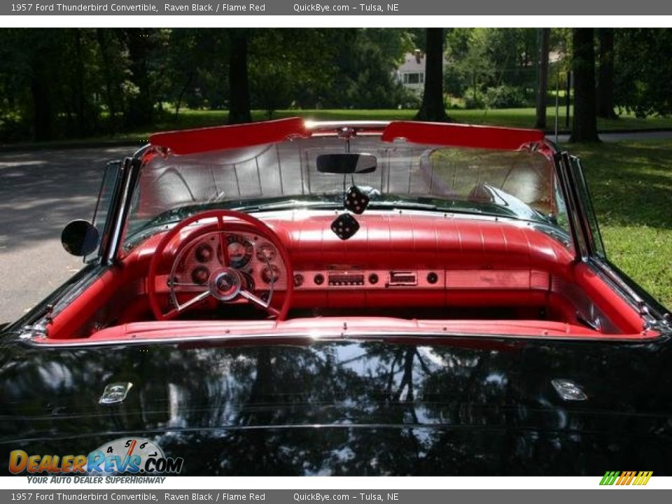1957 Ford Thunderbird Convertible Raven Black / Flame Red Photo #10