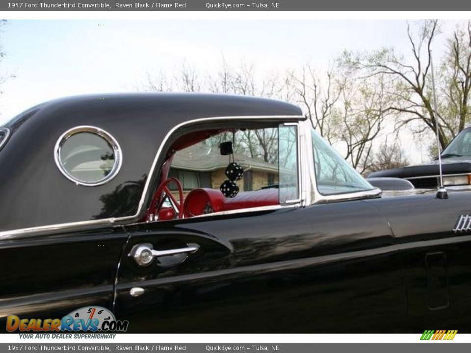 1957 Ford Thunderbird Convertible Raven Black / Flame Red Photo #12