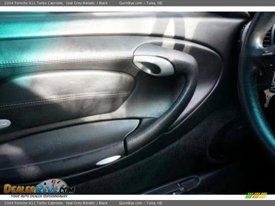 2004 Porsche 911 Turbo Cabriolet Seal Grey Metallic / Black Photo #11