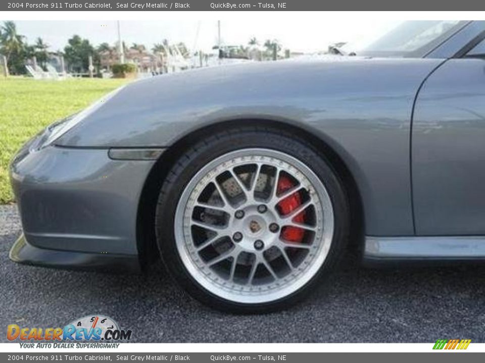 2004 Porsche 911 Turbo Cabriolet Seal Grey Metallic / Black Photo #13