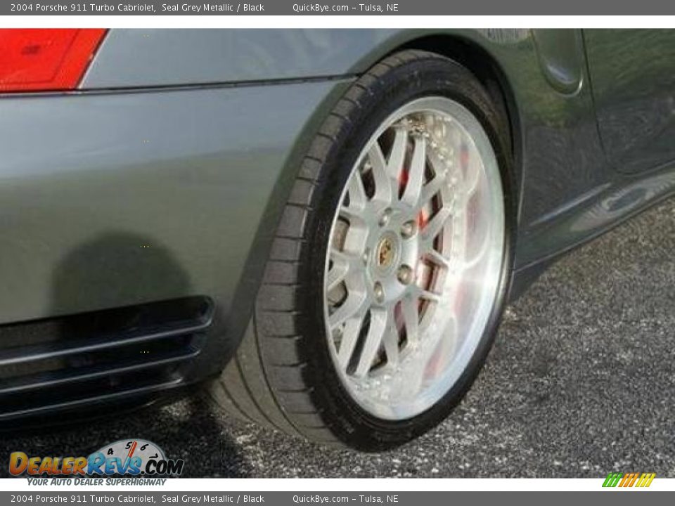 2004 Porsche 911 Turbo Cabriolet Seal Grey Metallic / Black Photo #15