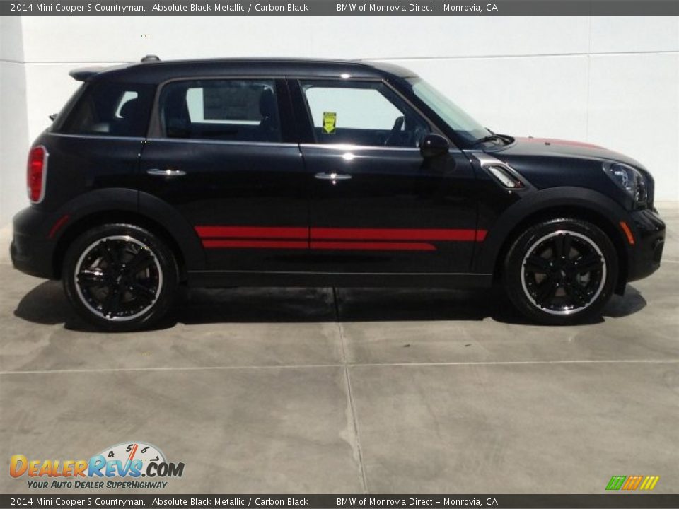 2014 Mini Cooper S Countryman Absolute Black Metallic / Carbon Black Photo #2