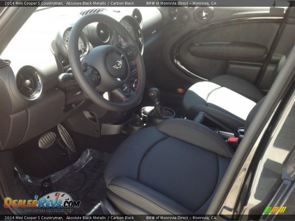 2014 Mini Cooper S Countryman Absolute Black Metallic / Carbon Black Photo #7