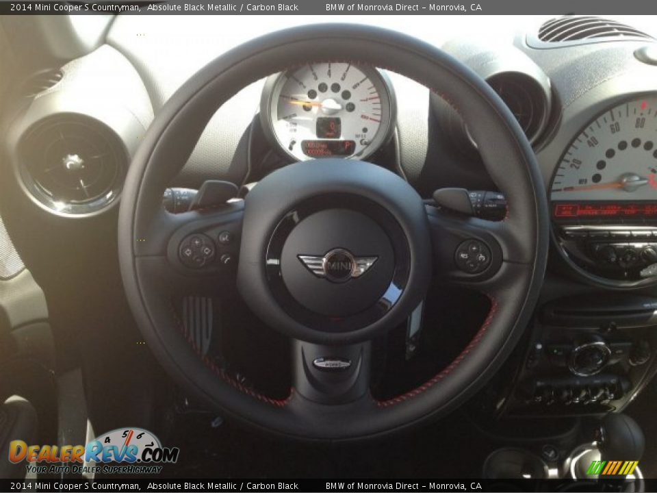 2014 Mini Cooper S Countryman Absolute Black Metallic / Carbon Black Photo #10