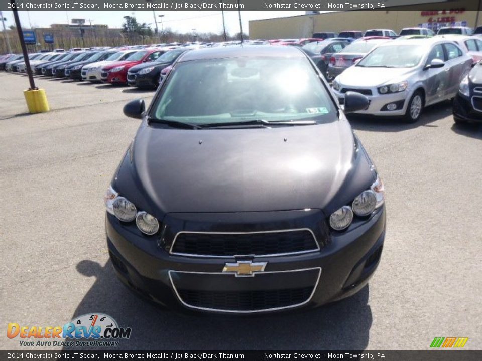2014 Chevrolet Sonic LT Sedan Mocha Bronze Metallic / Jet Black/Dark Titanium Photo #2