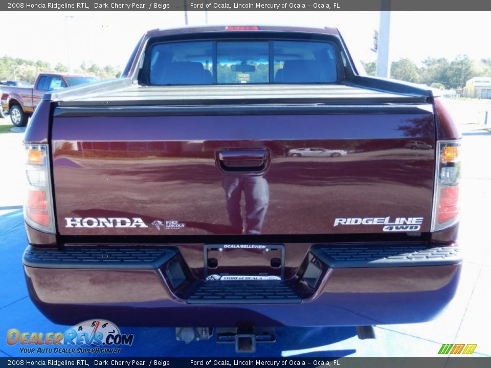 2008 Honda Ridgeline RTL Dark Cherry Pearl / Beige Photo #4