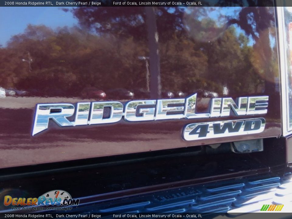 2008 Honda Ridgeline RTL Dark Cherry Pearl / Beige Photo #11