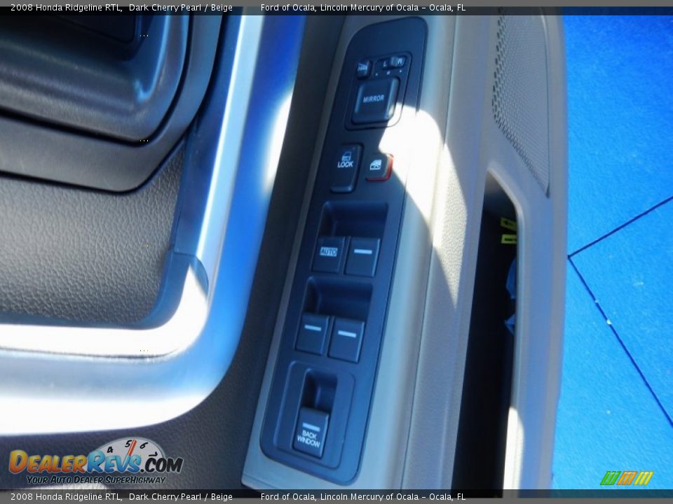 2008 Honda Ridgeline RTL Dark Cherry Pearl / Beige Photo #15