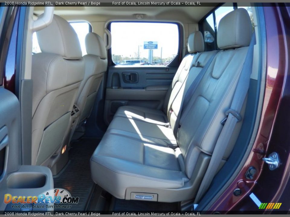2008 Honda Ridgeline RTL Dark Cherry Pearl / Beige Photo #16