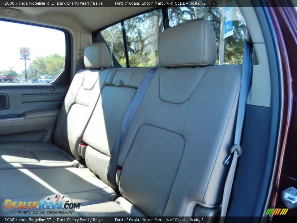 2008 Honda Ridgeline RTL Dark Cherry Pearl / Beige Photo #17