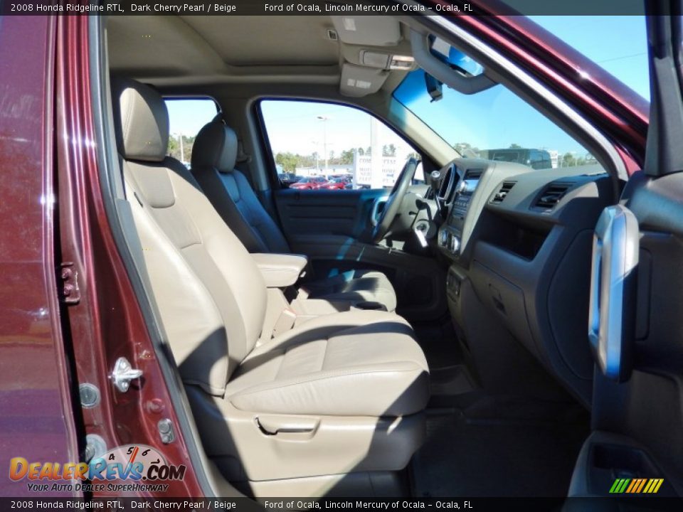 2008 Honda Ridgeline RTL Dark Cherry Pearl / Beige Photo #18