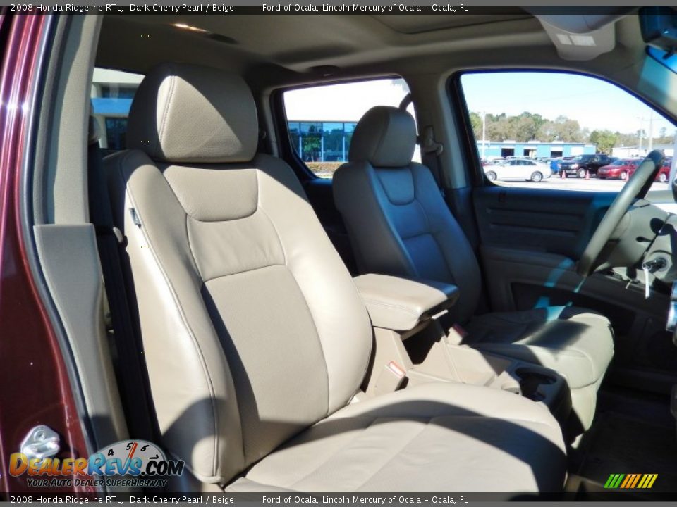 2008 Honda Ridgeline RTL Dark Cherry Pearl / Beige Photo #19