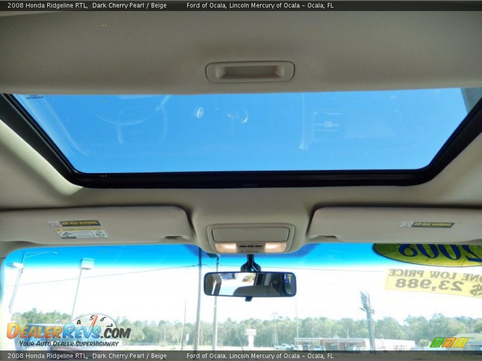 2008 Honda Ridgeline RTL Dark Cherry Pearl / Beige Photo #20