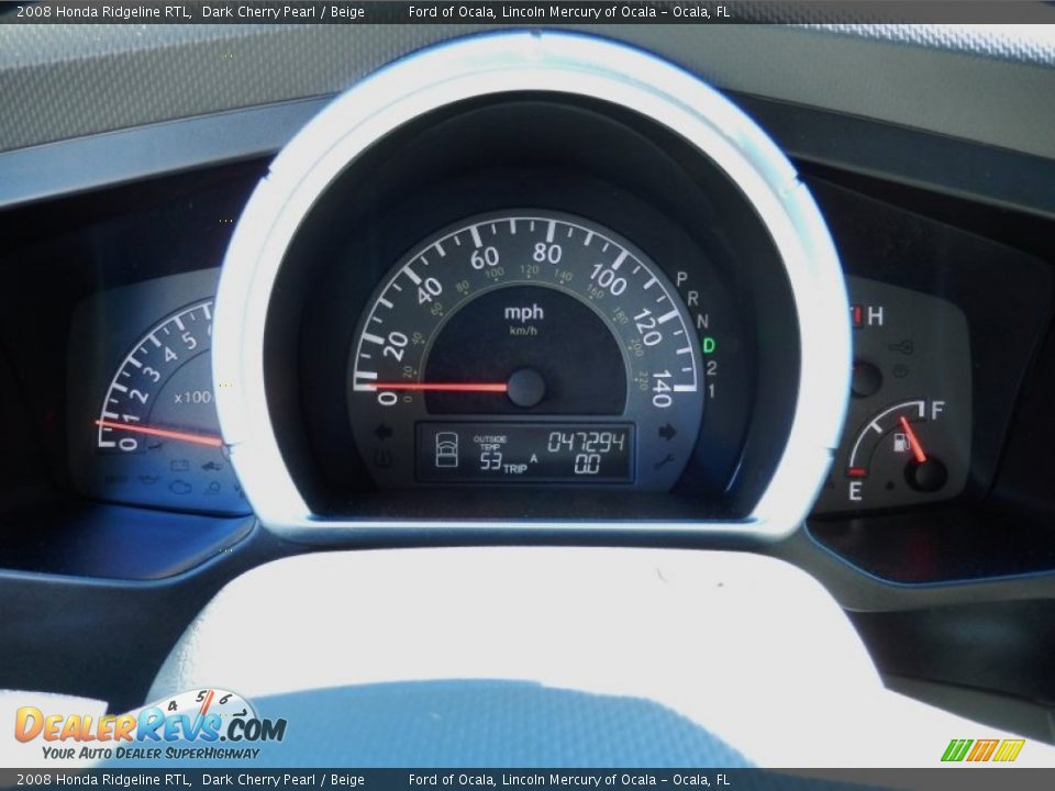 2008 Honda Ridgeline RTL Dark Cherry Pearl / Beige Photo #23