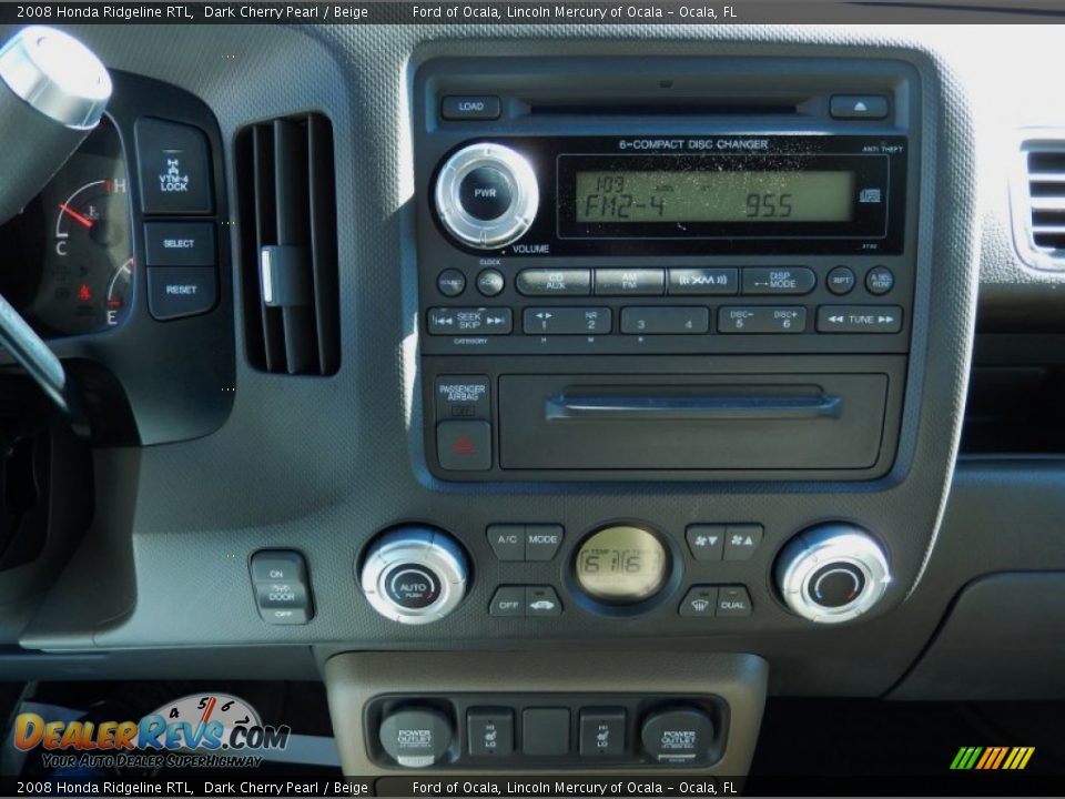 2008 Honda Ridgeline RTL Dark Cherry Pearl / Beige Photo #24