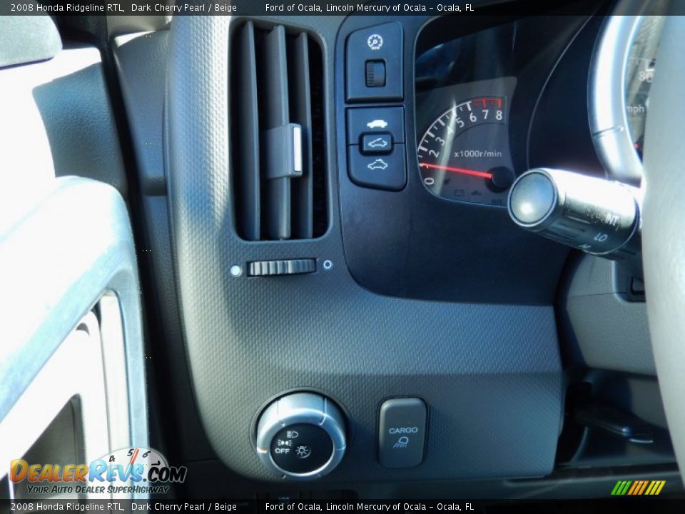 2008 Honda Ridgeline RTL Dark Cherry Pearl / Beige Photo #25