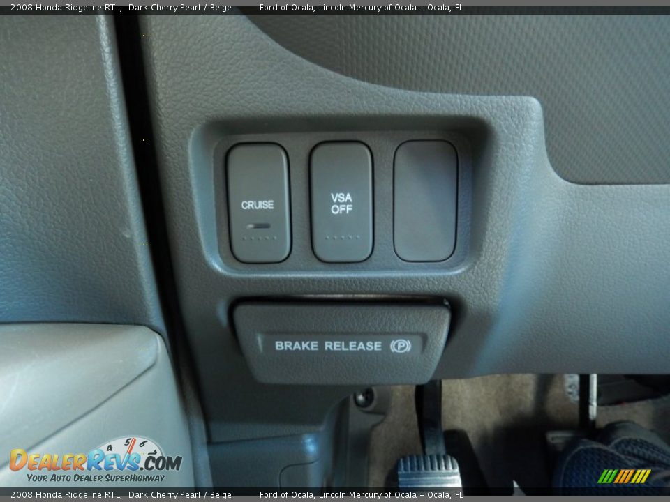 2008 Honda Ridgeline RTL Dark Cherry Pearl / Beige Photo #26