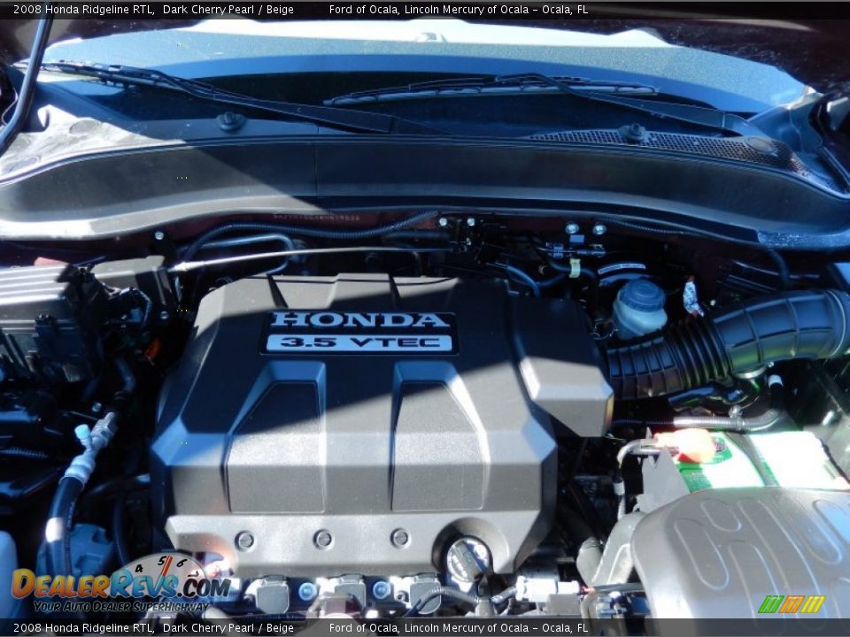2008 Honda Ridgeline RTL Dark Cherry Pearl / Beige Photo #28