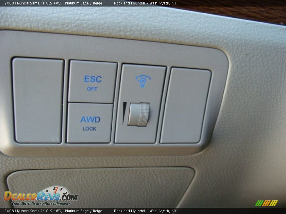 2008 Hyundai Santa Fe GLS 4WD Platinum Sage / Beige Photo #10