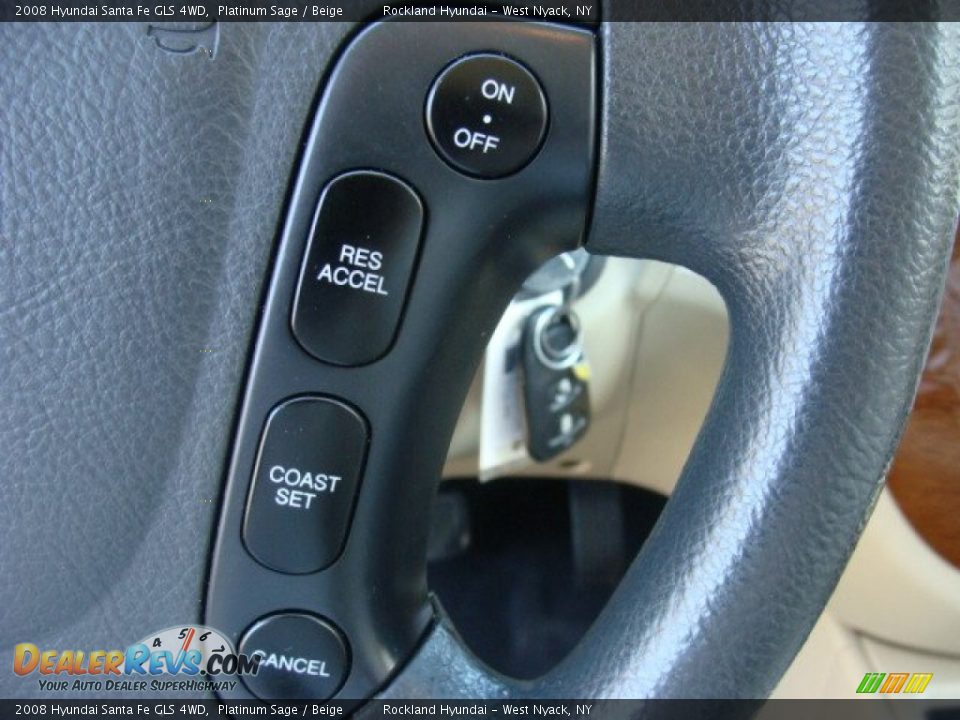 2008 Hyundai Santa Fe GLS 4WD Platinum Sage / Beige Photo #13