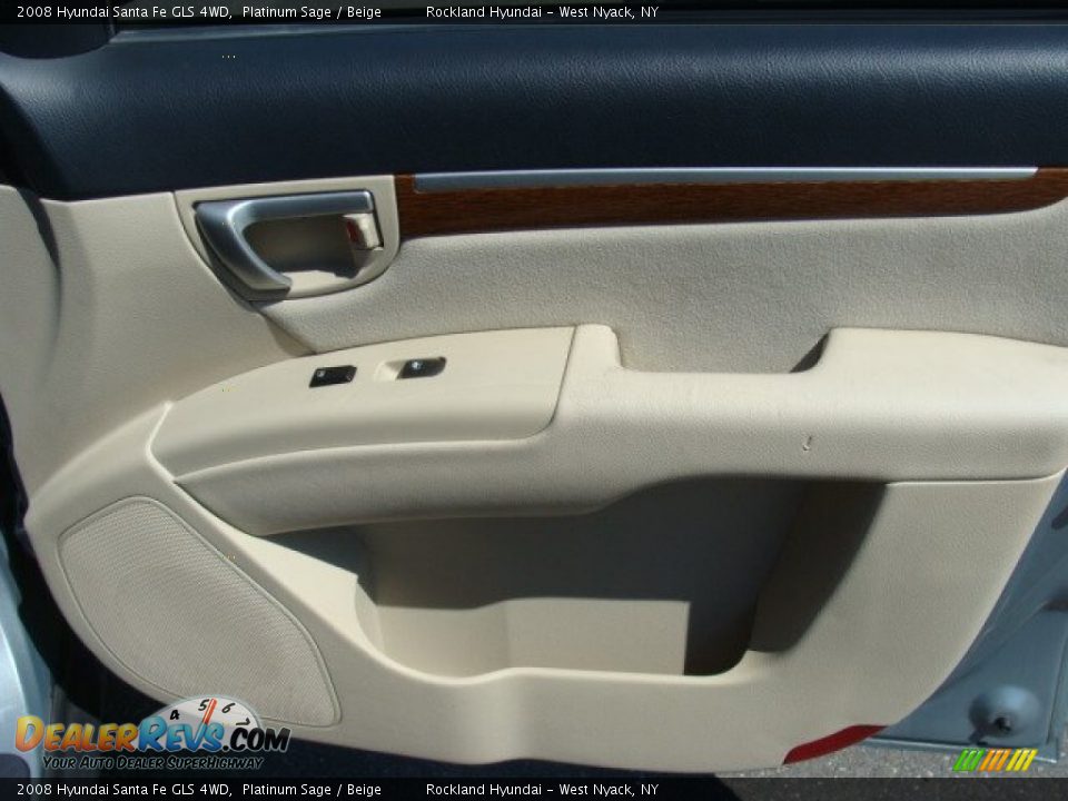 2008 Hyundai Santa Fe GLS 4WD Platinum Sage / Beige Photo #21