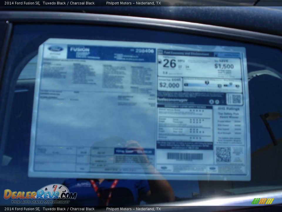 2014 Ford Fusion SE Tuxedo Black / Charcoal Black Photo #34